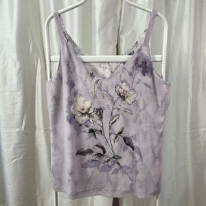 Lavender silky reversible tank - XXL